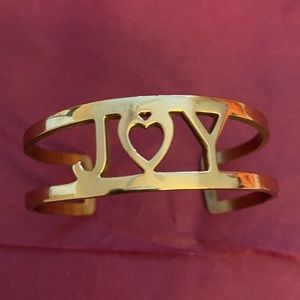 Rustic Cuff Joy Cuff Gold